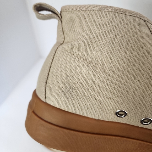 Mutual Weave Men's Canvas Khaki Feelon Memory Foam Lace-up Sneakers, Sz 10.5 - Picture 12 of 16